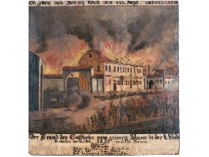 Požár hostince Zelený strom v Chomutově - 3.6.1838 Pozar-hostince-Zeleny-strom-v-Chomutove---361838